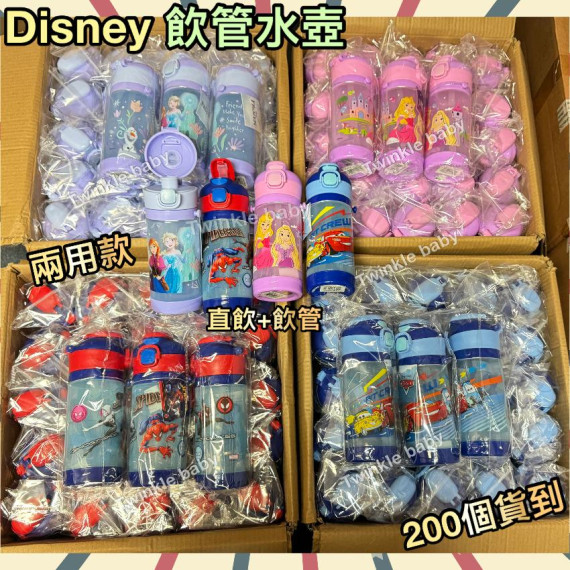 2024 Disney 直飲+飲管 兩用水壺 (450ml)