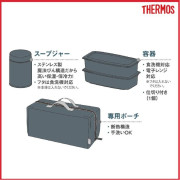 日本 THERMOS 不鏽鋼真空斷熱保溫飯盒 (連保溫袋)